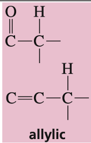 <p>chemical shift allylic</p>