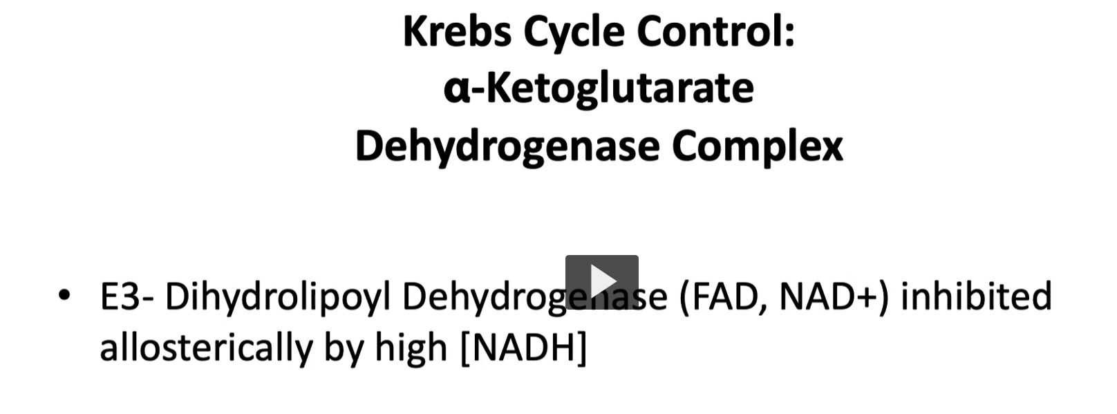 <p>enzyme 3, dihydrolipoyl dehydrogenase with cofactor of FAD and NAD is inhibited by allosterically by high concentration of NADH </p>