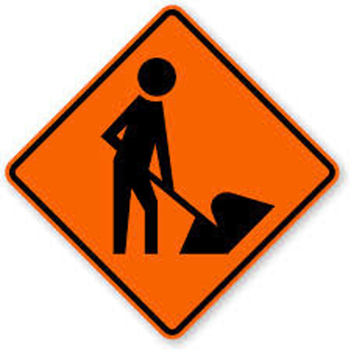 <p>Watch for people working on or near the roadway.</p>
