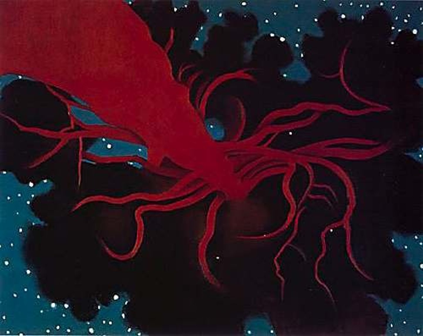 <p>Georgia O'Keefe, uses biomorphic abstraction, inspired by Kandinsky, was youngest member of Stieglitz circle, married Stieglitz, best known for floral imagery, based in New Mexico, uses 3 colors, upside down.</p>