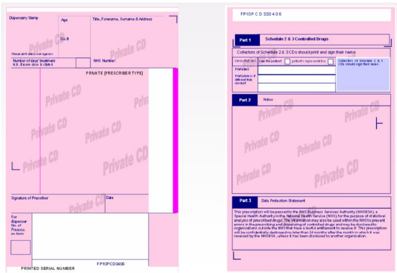 <p>Schedule 2 or 3 CDs on FP10CD form.</p>