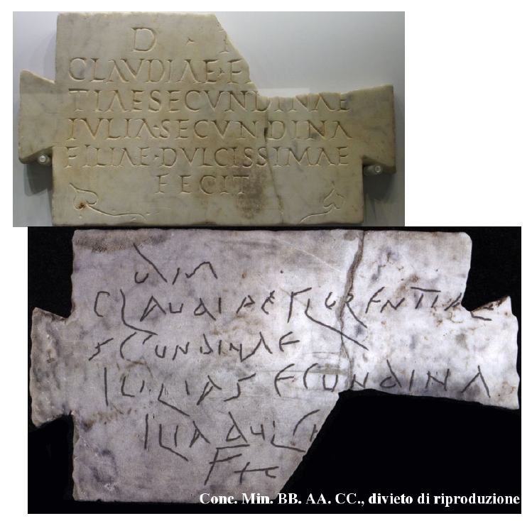 <p>Epigraphica 1984, 51, Buonopane, p. 69, fig. 9, Roma, Terme di Diocleziano</p>