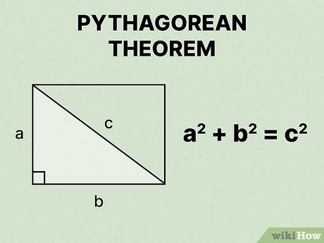 <p>Use the Pythagorean theorem </p><p>Let c be the hypotenuse <br>c<sup>2 </sup>= a<sup>2</sup> + b<sup>2</sup></p>