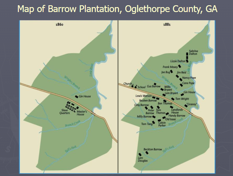 <p>(Topic 5.11) Map of Barrow Plantation</p>