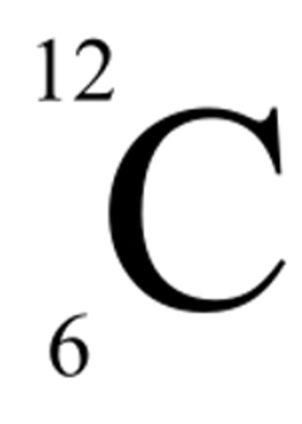 <p>‘element-mass number’ e.g. chorine-37</p><p>mass number in small above, atomic number in small below →</p>