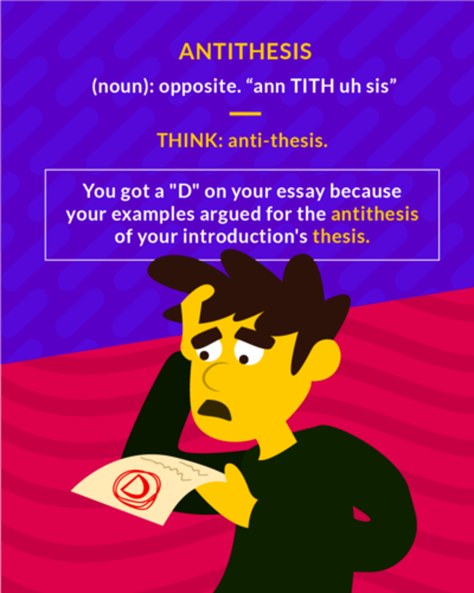 <p>a rhetorical strategy where contrasting ideas are intentionally juxtaposed in adjacent phrases, clauses, or sentences</p><p>when two opposite ideas are put together in a sentence to achieve a contrasting effect</p>