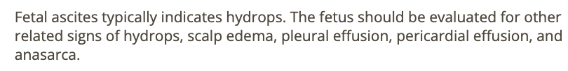 <p>b) fetal head to r/o anasarca</p>