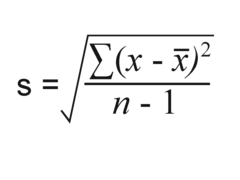 <p>the average deviation of data from the mean . . . ex: on average, the football scores deviate/are off from the mean by 3 points . . . lowest the SD can be is 0 . . . measured with same units as original (when all points are the same) . . . is not resistant</p>