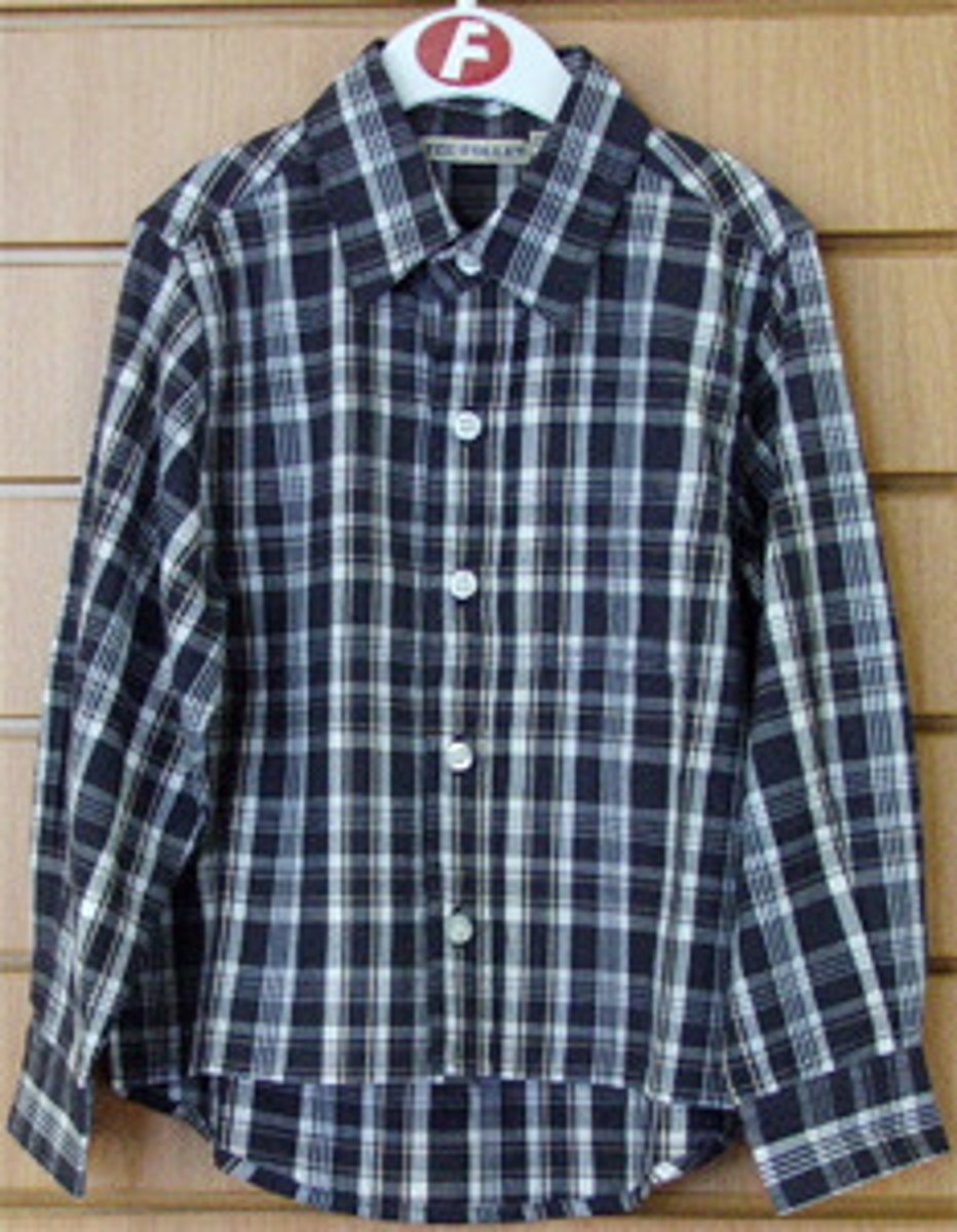 <p>checkered shirt</p>