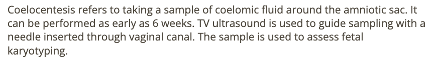 <p>d) can be performed as early as 6w</p>