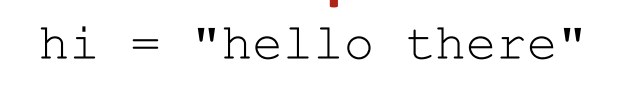 <p>object type; sequences of any character (letters, special characters, spaces, digits); enclose in quotation marks or single quotes (doesn’t matter as long as your consistent); can do some operations as defined in Python docs such as multiplication (repeats string # of times) </p>