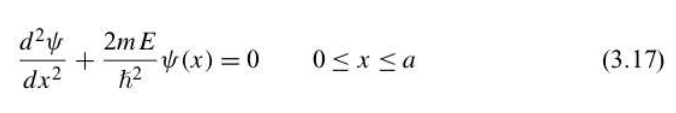 experiences no potential energy. V (x) = 0. Equation in 1-D box