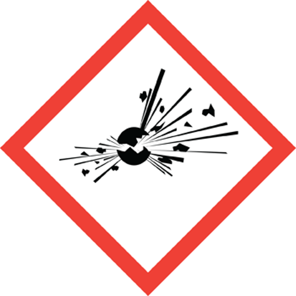 <p>• Able to blow up</p><p>Ex: Francium, Gunpowder, Potassium Metal</p>