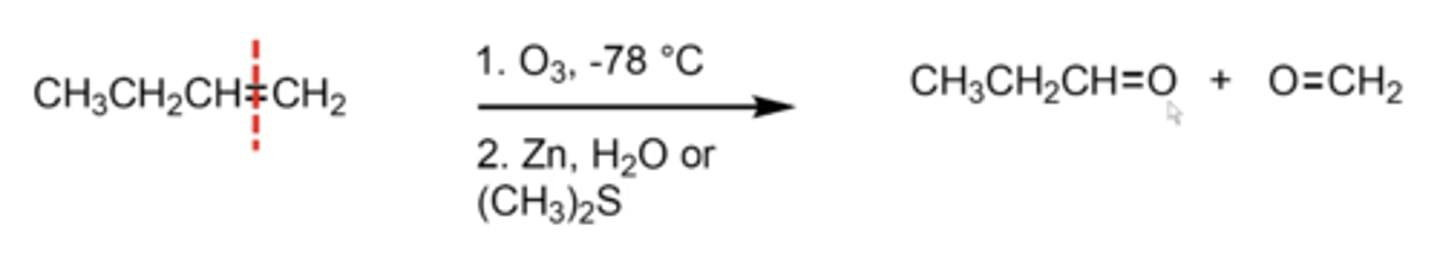 <p>just add one oxygen to each of the alkene carbons</p>