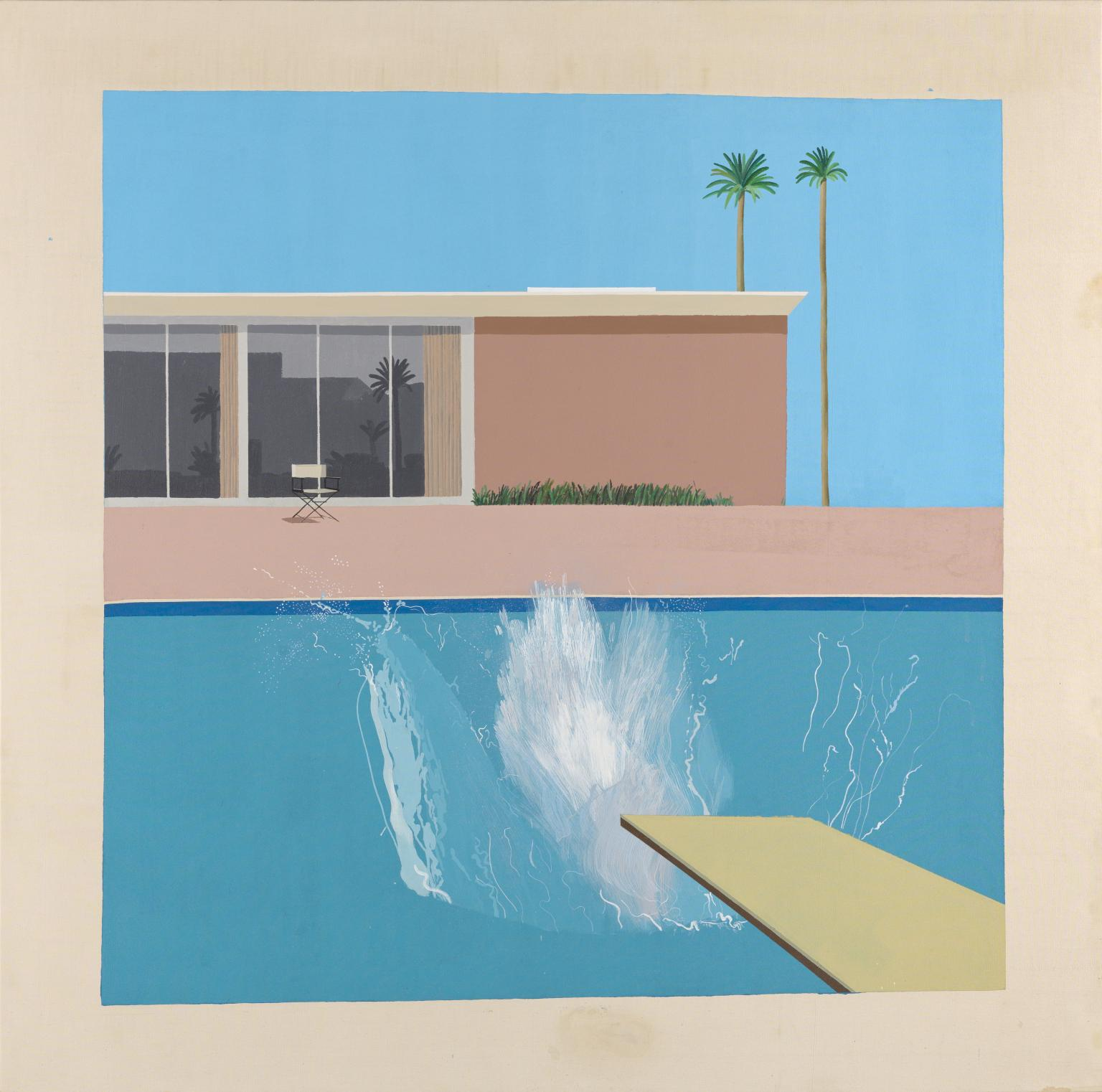 <ul><li><p><span>obsession with Cubism, where he combines several scenes to create a composite view, choosing tricky spaces.</span></p></li><li><p><span>Bigger Splash</span></p></li></ul><p></p>