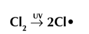 <p>produces the free radical via photodissocation</p>