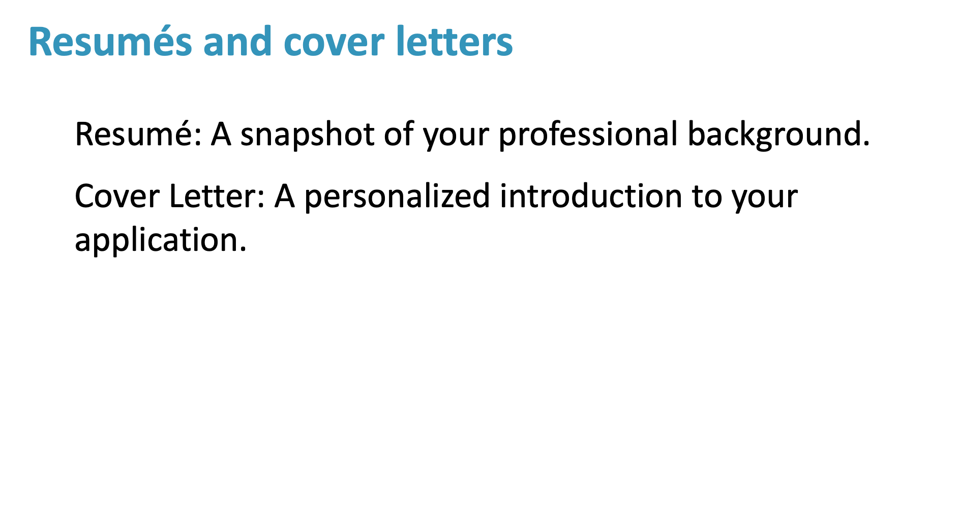 <p><span style="font-family: &quot;Segoe UI&quot;">. Your resume is a snapshot of your professional background, highlighting your education, experience, and skills. On the other hand, your cover letter is a personalized introduction that explains why you are the best fit for the job."</span></p><p></p>