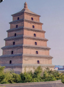 <p>Built for over 1,300 years, it is now the earliest attic-styled square brick tower in the Tang Dynasty with the largest scale in China.</p><p>To well preserve this treasurable Buddhist culture, the pagoda was constructed for <strong>5 floors</strong>.</p><p>The Giant Wild Goose of the attic-styled square pagoda of brick imitating wood structure consists of the base, the body and the finial.</p><p>The whole pagoda is about 65-meter-high with the height of the base being 4.2 meter and the final being 4.87 meter.</p><p></p>