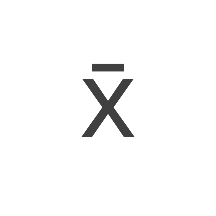 <p>x bar</p>