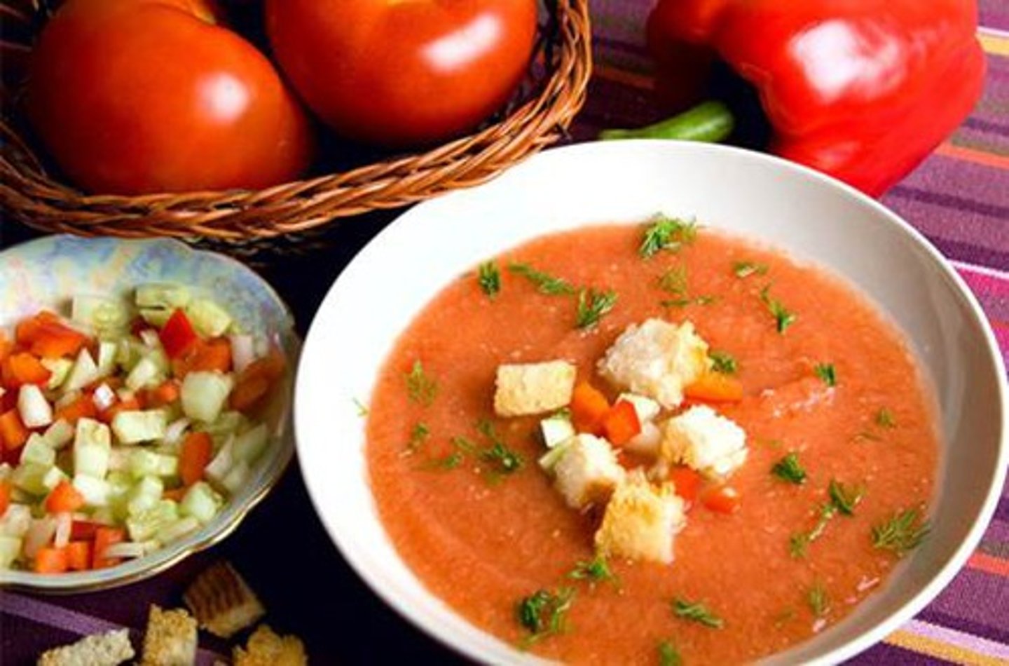 <p>gazpacho (cold vegetable soup)</p>
