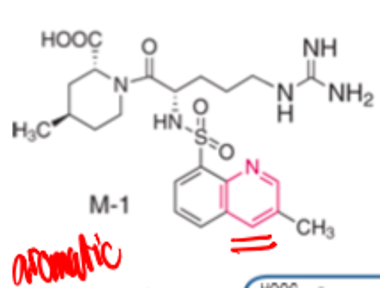 <p>- aromatic</p><p>Whereas the hydroxylated metabolite is inactive</p>