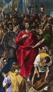 <ul><li><p><strong>Style</strong>: Mannerism</p></li><li><p><strong>Key Features</strong>:</p><ul><li><p>El Greco’s elongated, expressive figures.</p></li><li><p>Dramatic use of light and color to emphasize spiritual themes.</p></li><li><p>Depicts Christ being disrobed before the crucifixion, with figures surrounding Him in an emotional moment of reverence.</p></li></ul></li></ul><p><strong>Memorable Fact</strong>: The swirling figures and intense use of color are hallmarks of El Greco's style.</p>