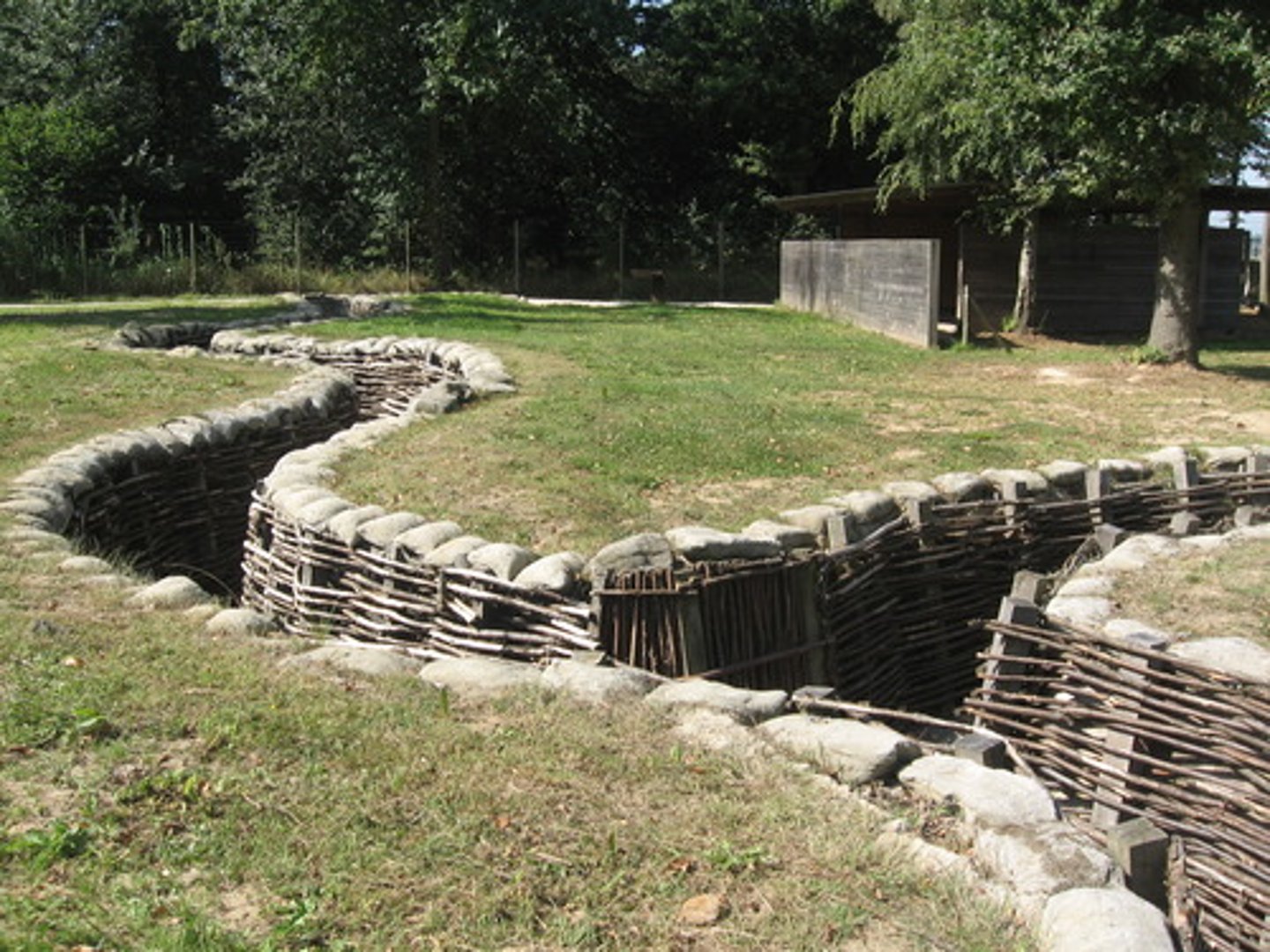 <p>Occupying a strong defensive position</p>