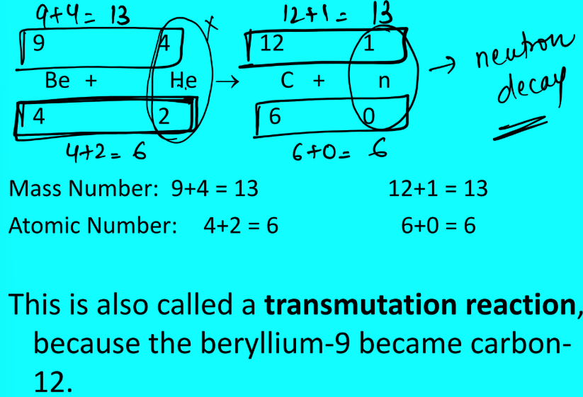 <p>In nuclear equations, the total of the _____ and the total of the _____ must be equal on both sides of the equation.</p>