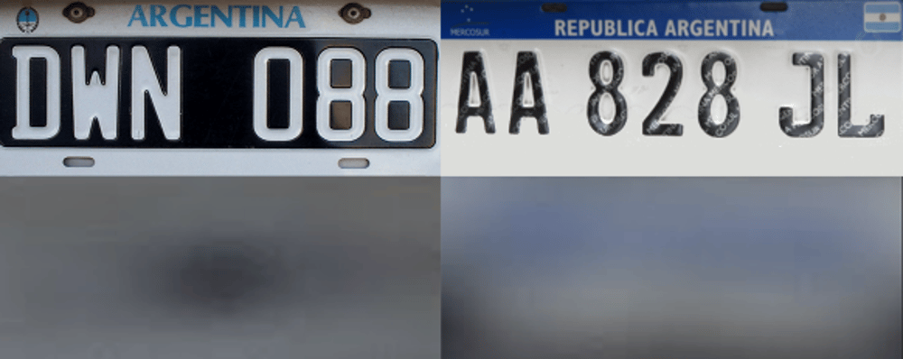 <p>Licence Plates (old on left, new on right)</p>