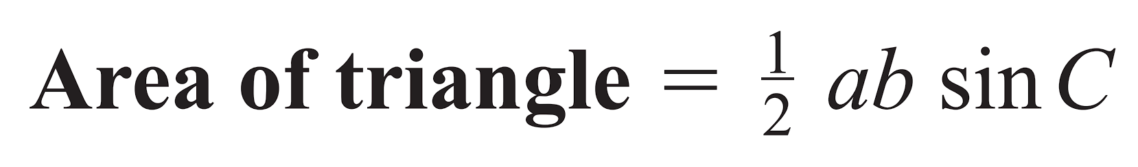 <ul><li><p>area = 1/2<span style="color: red">𝑎</span><span style="color: blue">𝑏</span>sin<span style="color: green">C</span></p></li><li><p>question gives an <strong>angle and two sides that make it</strong></p></li><li><p>make angle given or angle to find C</p></li></ul><p></p>