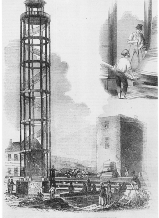 <p><span style="font-family: Arial; font-size: 21px;">(a): Fire Alarm Towers</span></p><p><span style="font-family: Arial; font-size: 21px;">(b): James Bogardus</span></p><p><span style="font-family: Arial; font-size: 21px;">(c): New York</span></p><p><span style="font-family: Arial; font-size: 21px;">(d): 1850s</span></p><p><span style="font-family: Arial; font-size: 21px;">(e): n/a</span></p>