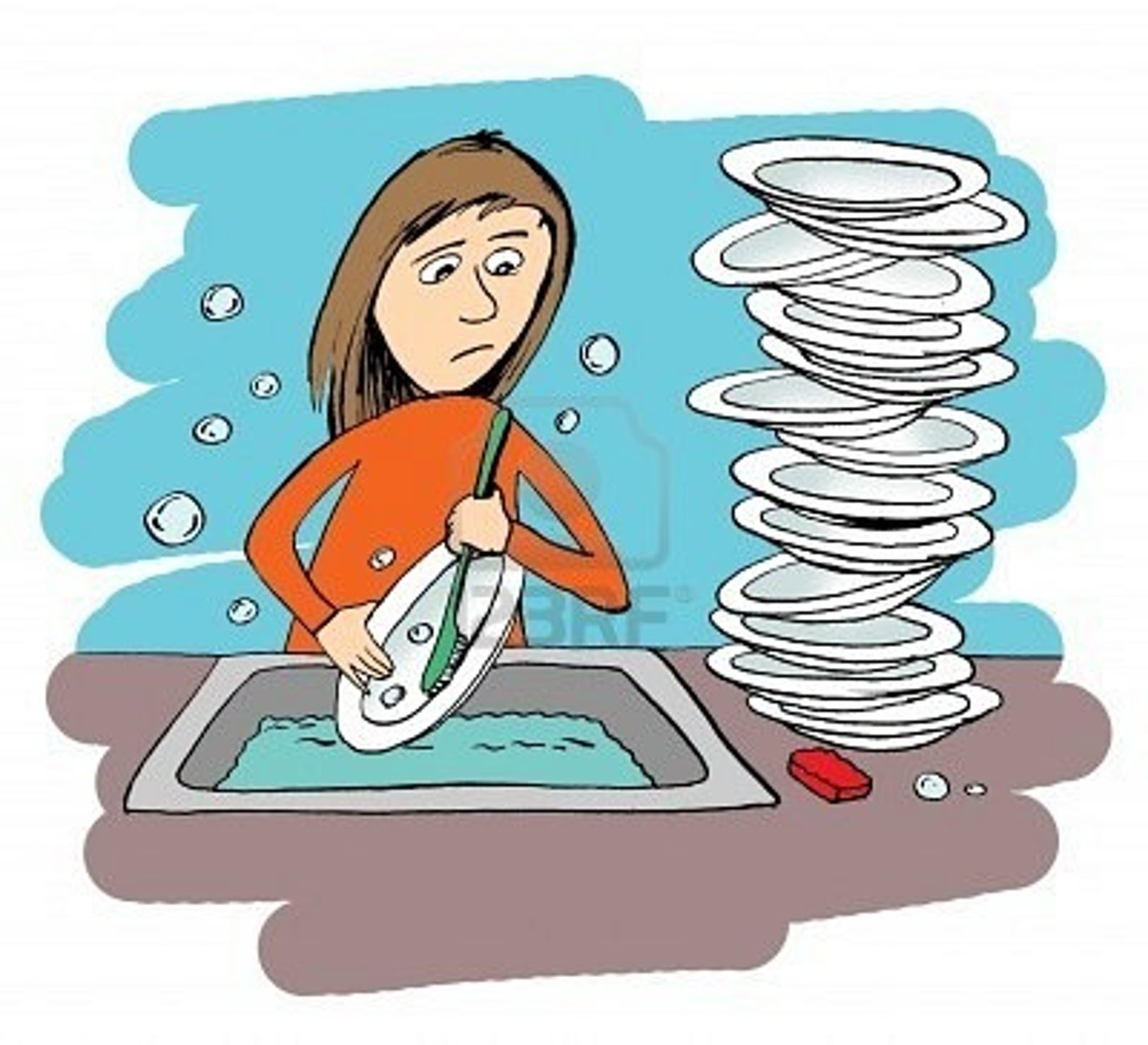 <p>wash the dishes</p>