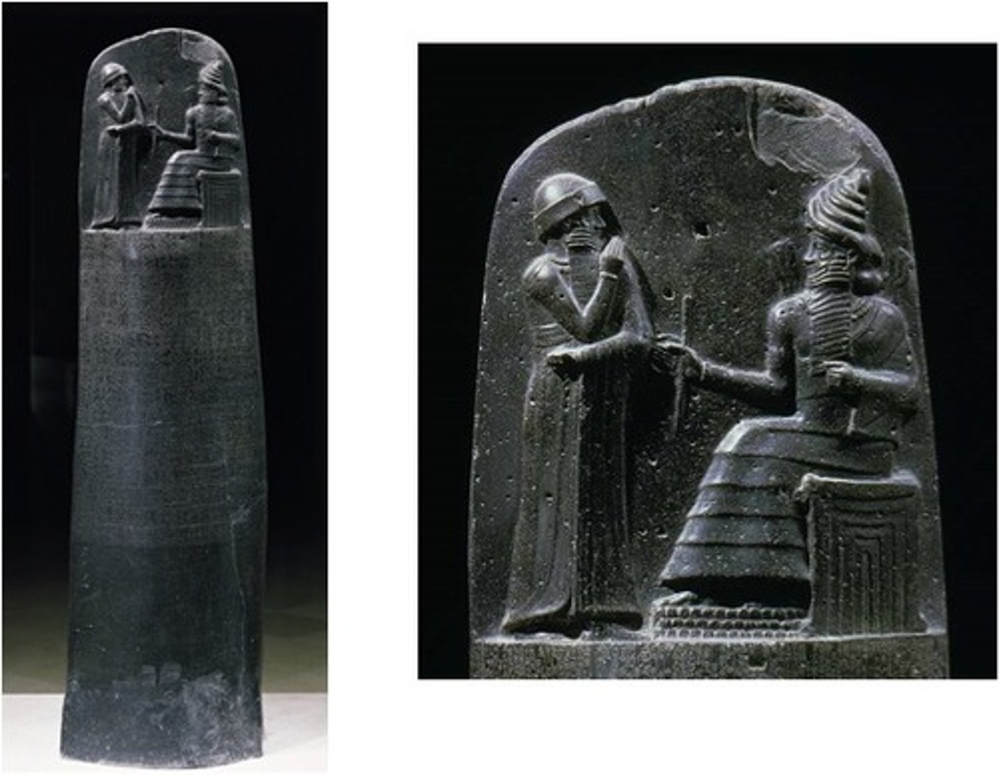 <p>Culture: Babylonian</p><p>Medium: Basalt stele with cuneiform script</p><p>Content: Legal codes and punishments inscribed in Akkadian language</p><p>Top Relief: Shows King Hammurabi receiving blessing from Shamash (god of justice)</p><p>Historical Importance: Example of published law codes in ancient Mesopotamia</p><p>Influence: Echoed in later legal traditions including Hebrew Bible</p><p>The Law Code of Hammurabi was important because it was one of the earliest and most comprehensive written legal codes, establishing standards for justice and governing a wide range of social aspects.</p>