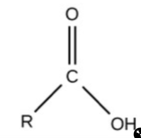 charged, ionizes to release H+, acidic
