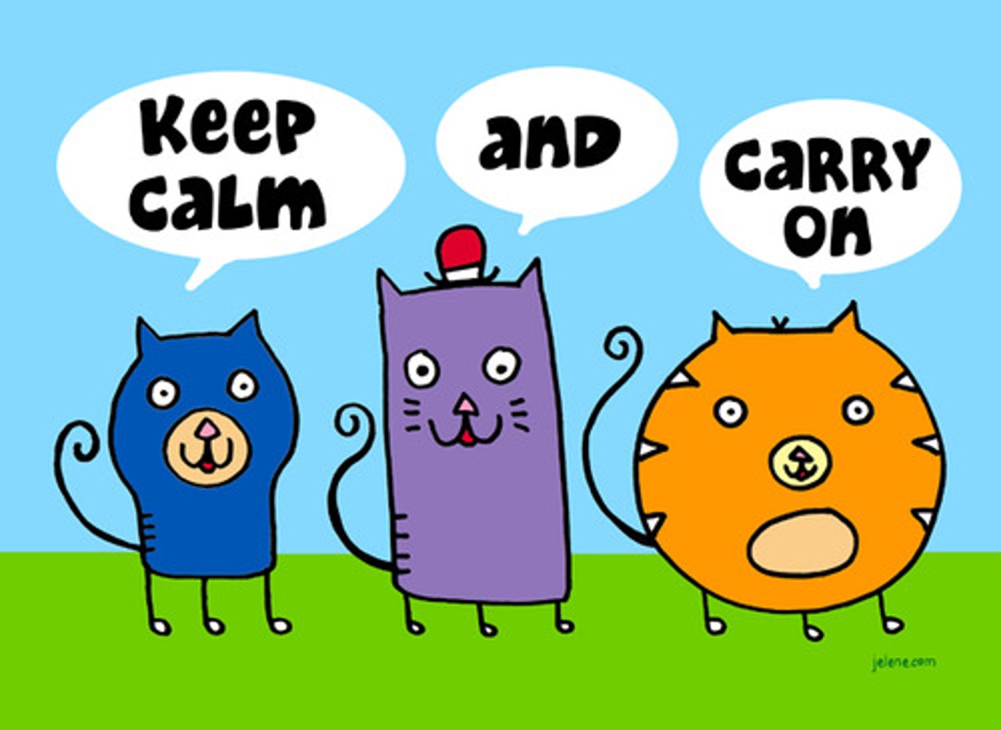 <p>We calm ourselves down.</p>