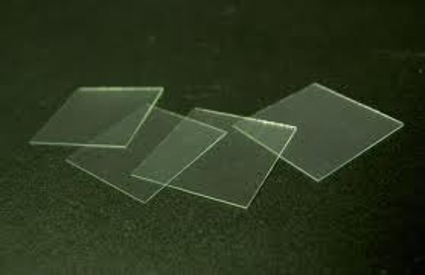 <p>A small flat rectangular piece of glass on which specimens can be mounted for microscopic study.</p>