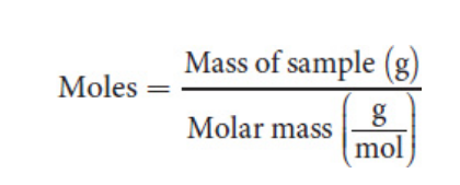<p>Molecule<br>Formula unit<br>Formula weight<br>Mole<br>Avogadro’s number (<em>N</em><sub>A</sub>)<br>Molar mass</p>