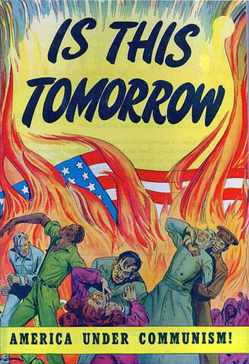 <p>was based on the fear of communism in the US</p>