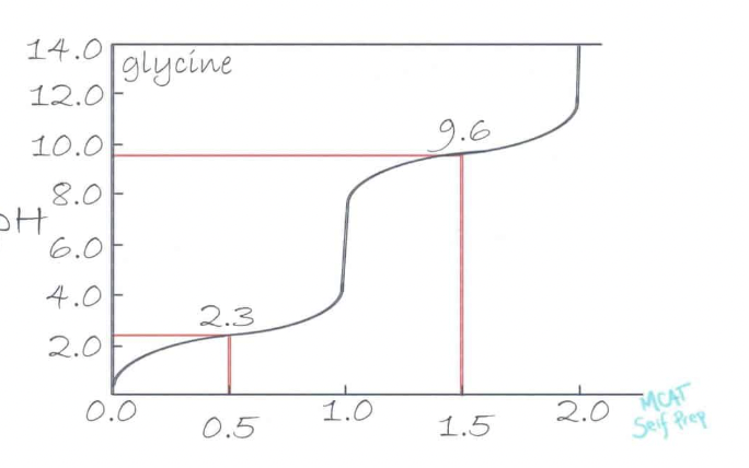<p>A curve with varying slopes, with flatter slopes representing the buffering capacity of one of the multiple acid or base groups.</p>