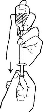 <ul><li><p>Watch the hub for bubbles</p></li><li><p>Can “tap” to help remove air trapped in liquid</p></li><li><p>Need to be very careful about bubbles in liquid because they can greatly alter the amount of actual medication given to small animals</p></li></ul><p></p>
