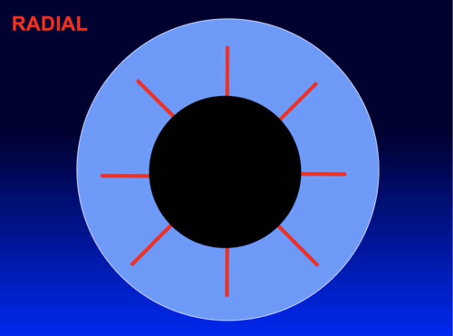<p>alpha-1 receptors cause constriction of the RADIAL (dilator) muscle of the iris, causing pupillary dilation. </p>