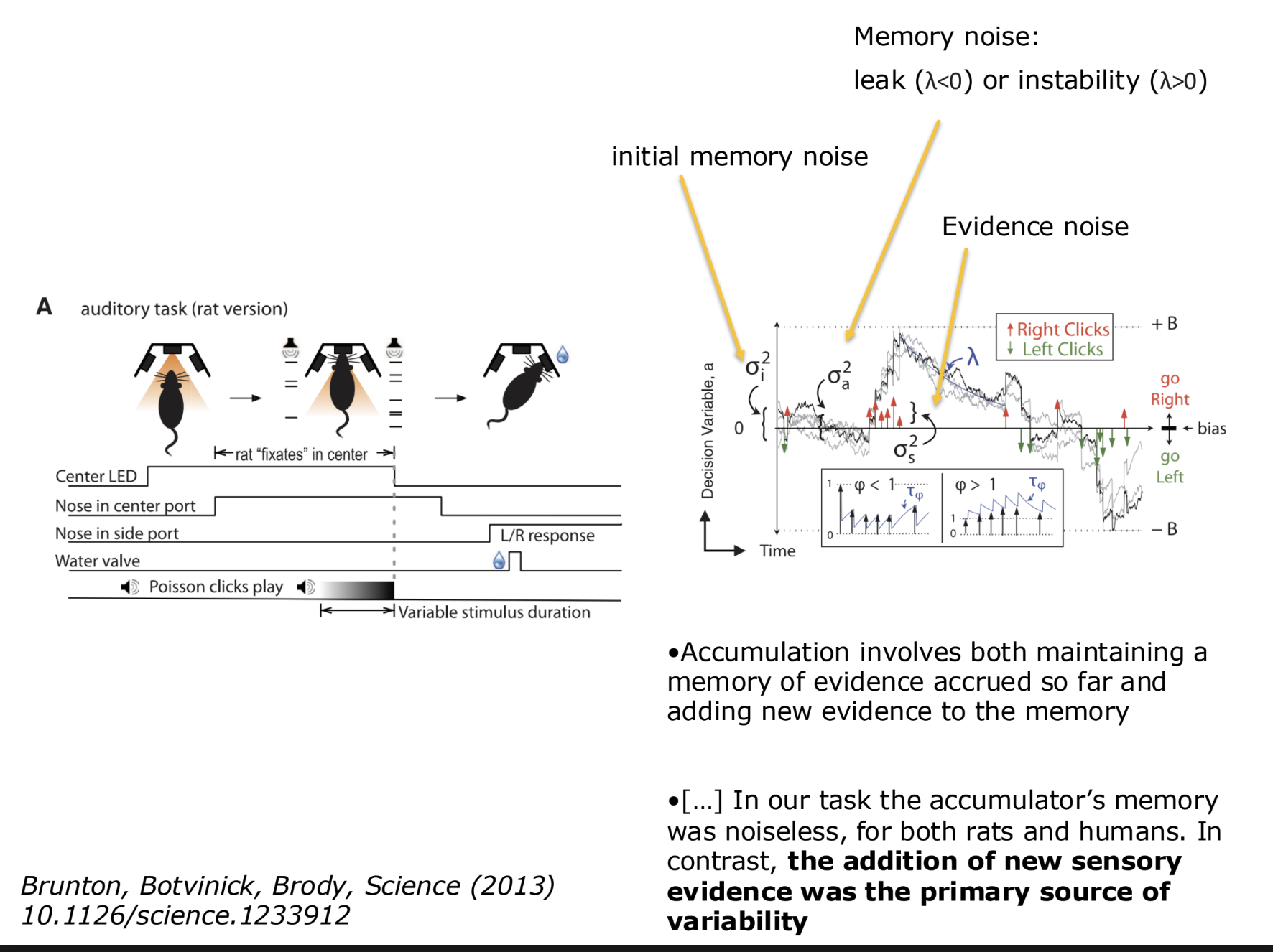 <p>It refers to the variability or interference in the recall of past outcomes, which can affect decision-making. </p>