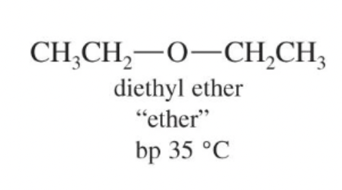 <p>Classic laboratory solvent (bp 35 °C) that solvates cations well but cannot donate H-bonds. </p>