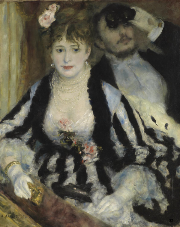 <p>The Loge (The Theatre Box), Auguste Renoir 1874</p>