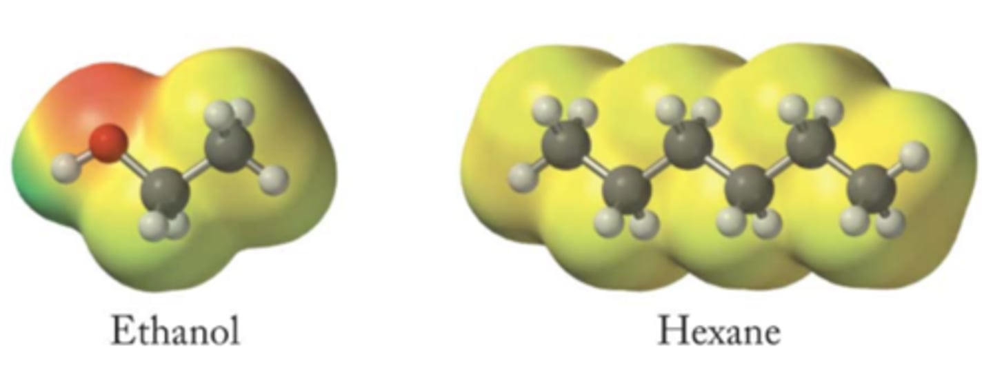 <p>Which intermolecular force(s) do the following pairs of molecules experience?</p><p>ethanol and hexane</p><p>Choose one or more:</p><p>A.London dispersion</p><p>B.hydrogen bonding</p><p>C.ion-induced dipole</p><p>D.dipole-dipole</p><p>ethanol with another molecule of ethanol</p><p>Choose one or more:</p><p>A.London dispersion</p><p>B.dipole-dipole</p><p>C.hydrogen bonding</p><p>D.ion-induced dipole</p><p>hexane with another molecule of hexane</p><p>Choose one or more:</p><p>A.London dispersion</p><p>B.dipole-dipole</p><p>C.hydrogen bonding</p><p>D.ion-induced dipole</p>