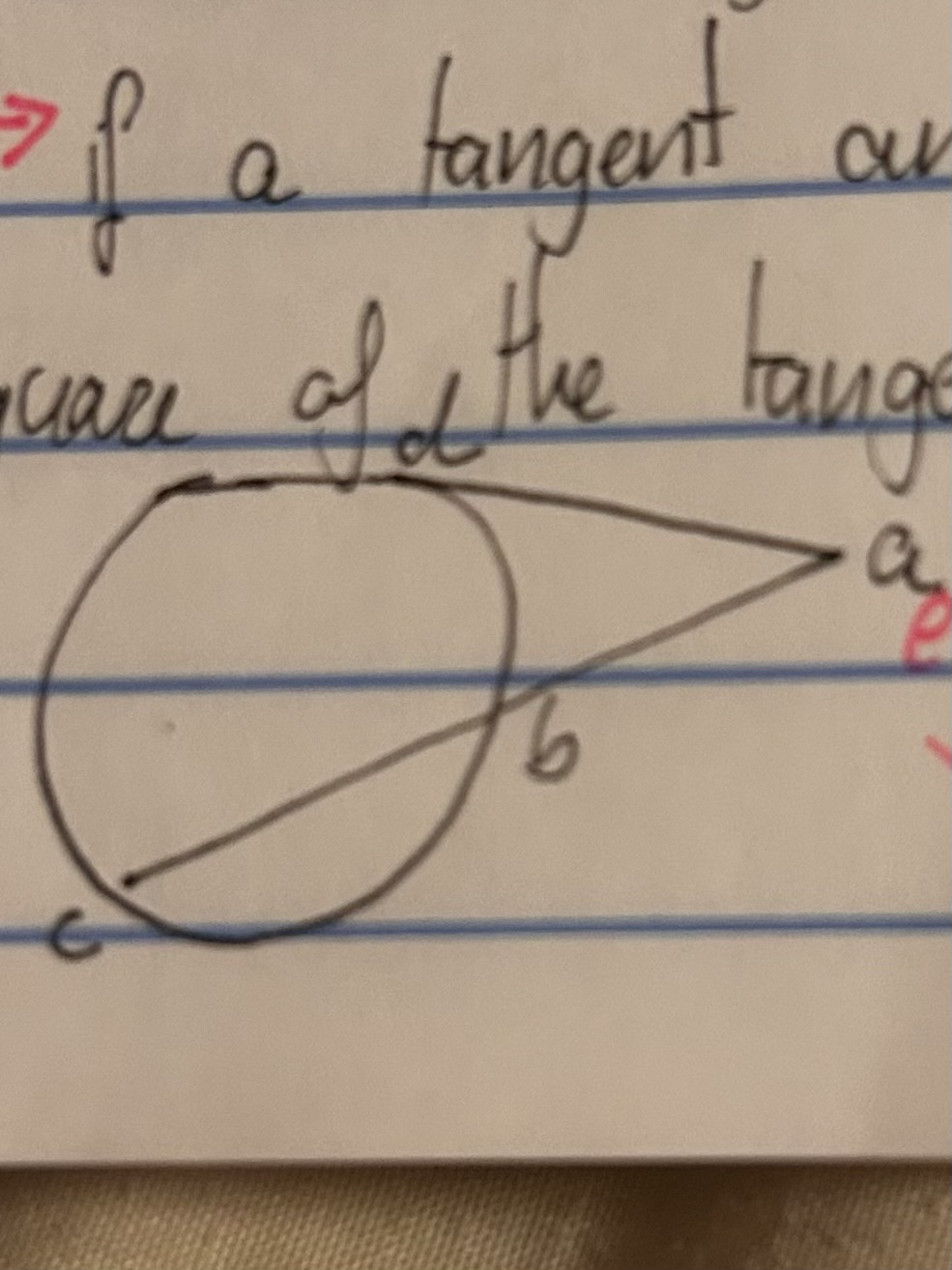 <p>(ad)² = ab * ac</p>