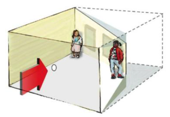 <p> gets rid of any depth information that tells you that one side of the room is closer to you than the other.</p><ul><li><p>Tricks you into thinking two things are the same distance from you, making you think one is much bigger</p></li></ul><p></p>
