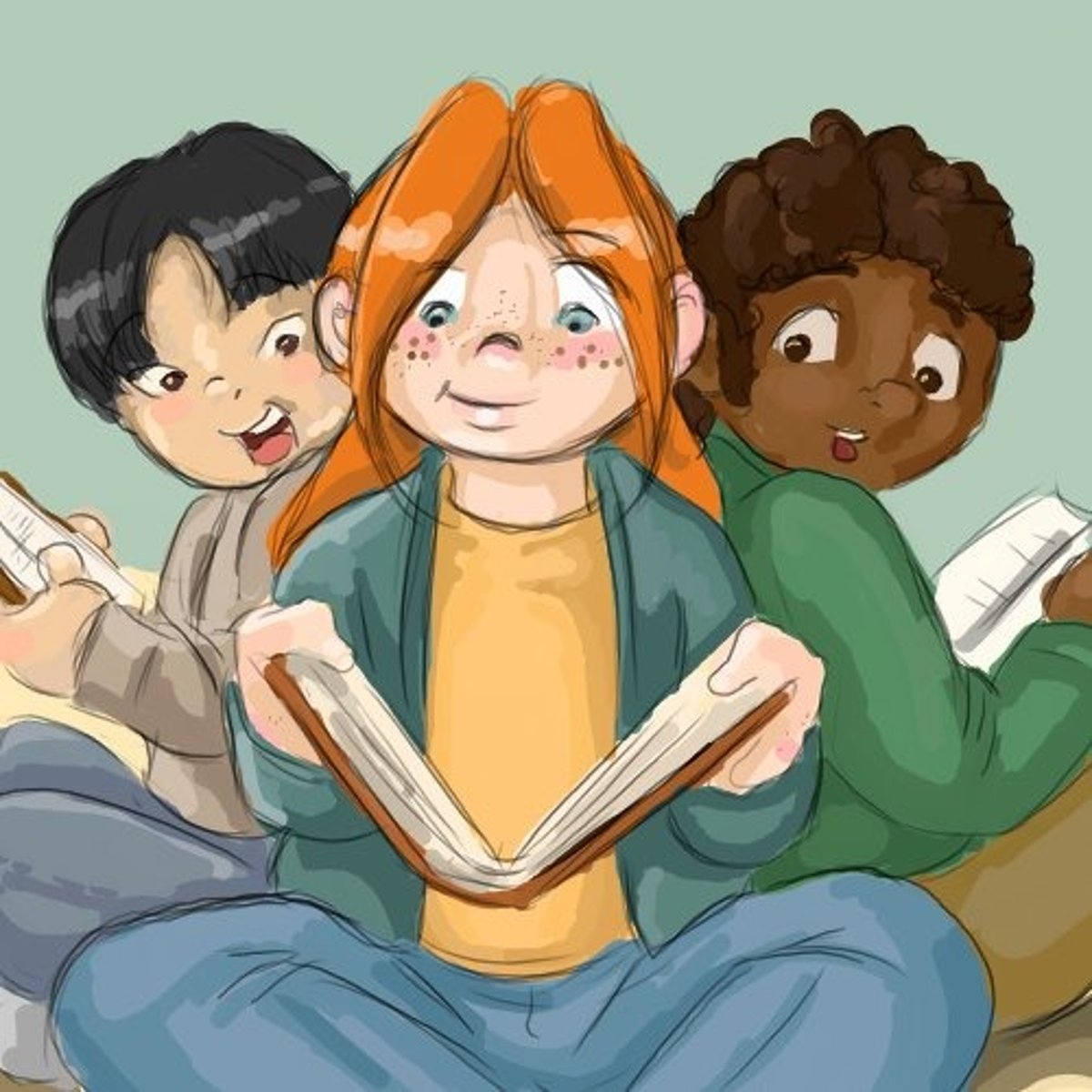 <p>she read</p>