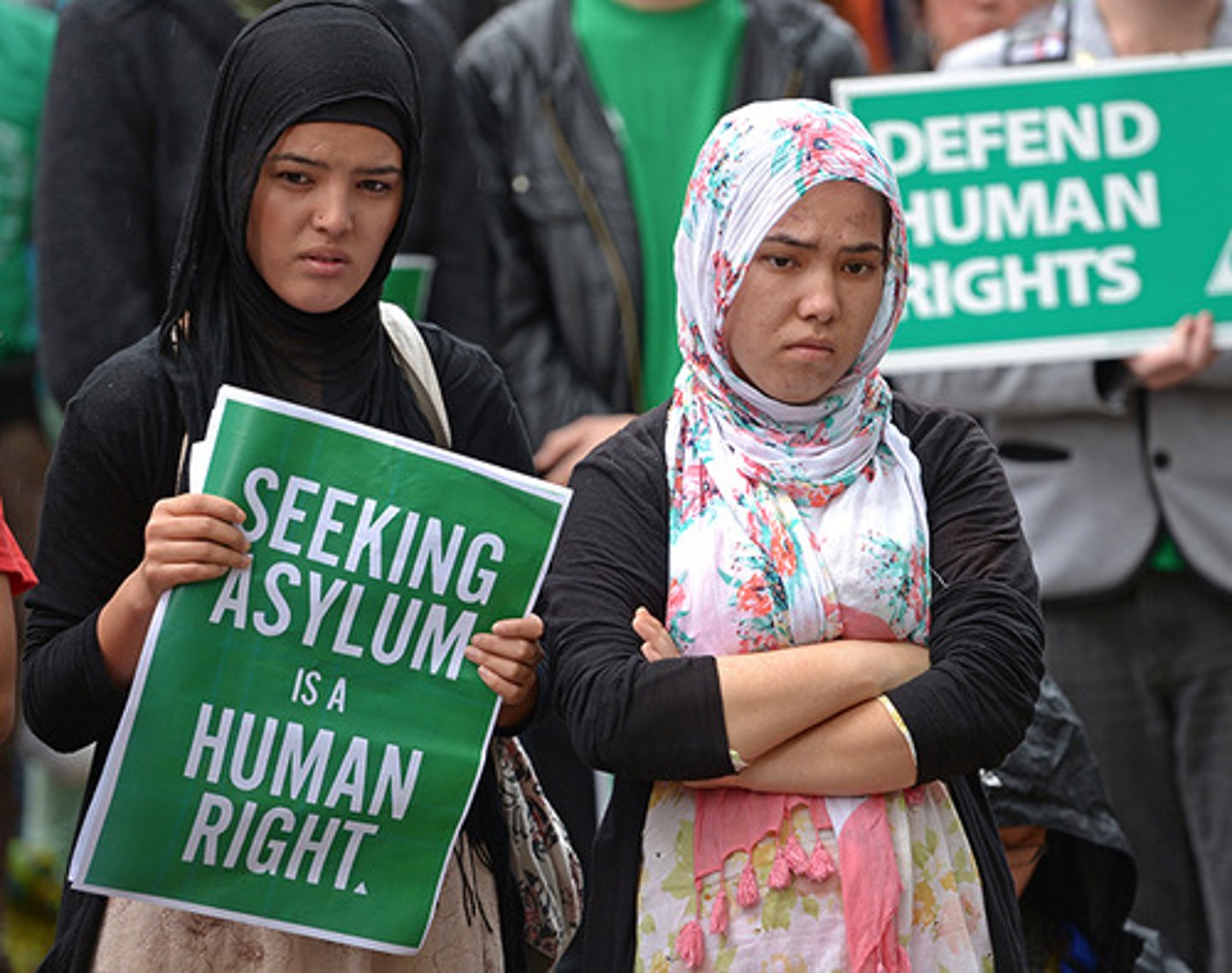 <p>a government allowing a person from another country to stay, usually because they are unable to return home safely for political reasons</p>