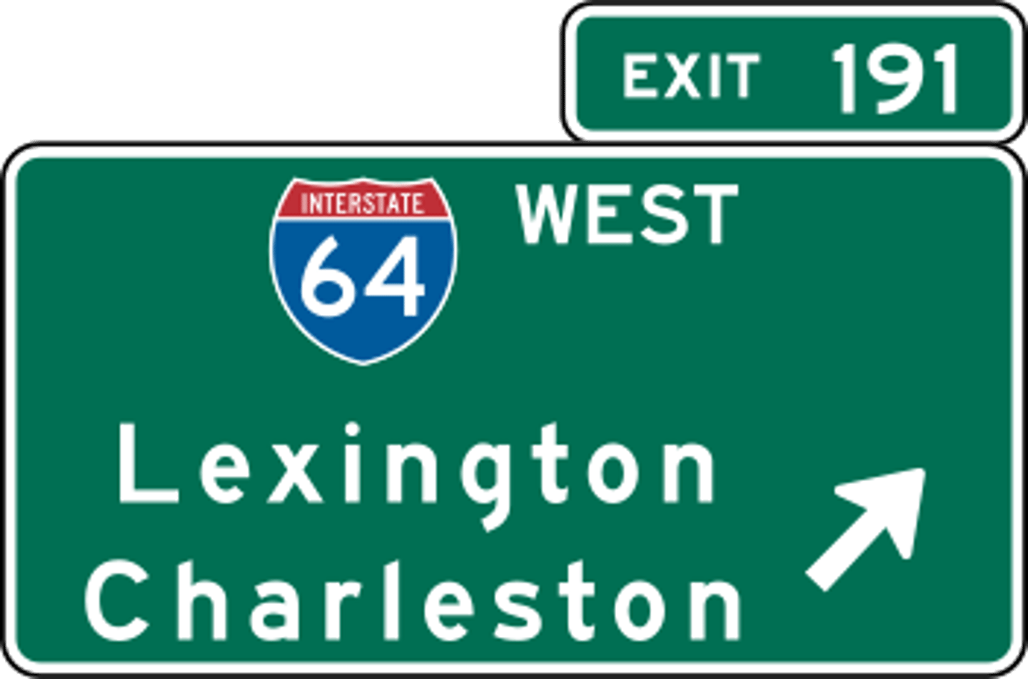 <p>Green with white letters/symbols</p>